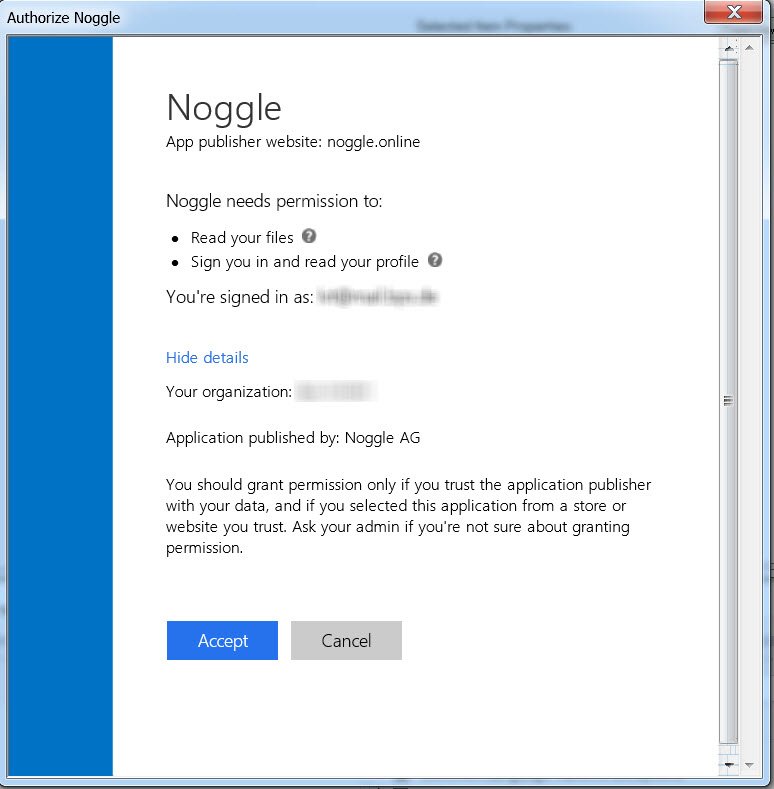 Search OneDrive Documents - Noggle Login Confirmation