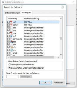 Installed PDF Indexing Filter