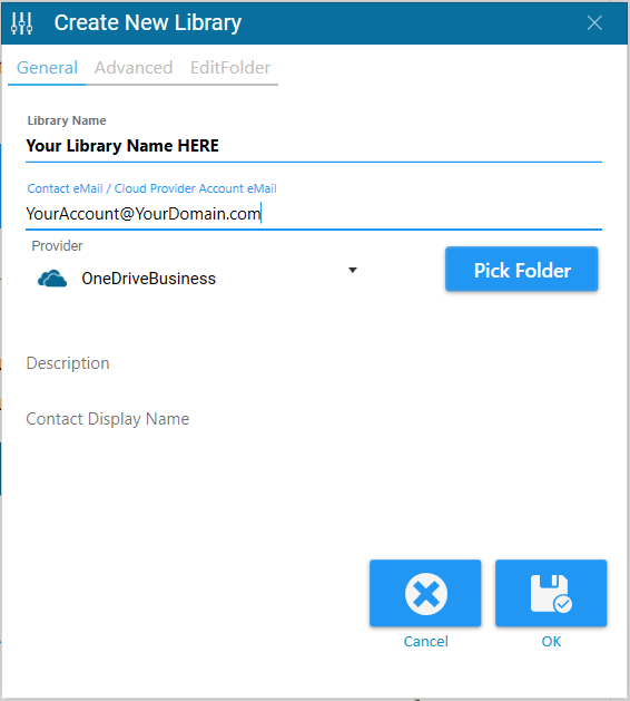 OneDrive Business Search settings for different providers